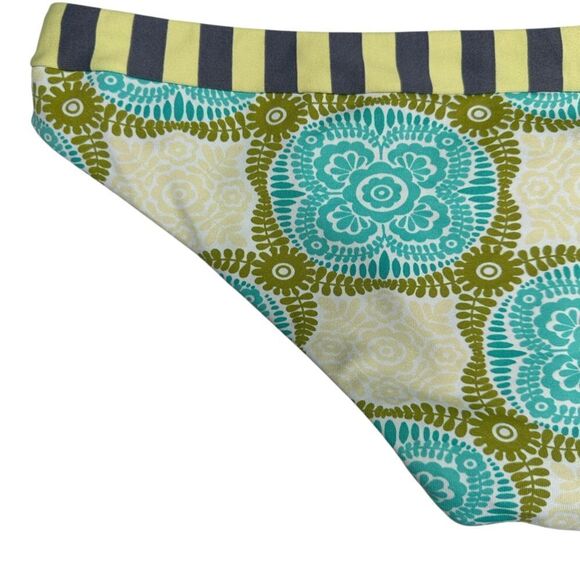 Maaji Reversible Floral Bikini Bottom With Ruched Lace Size M - Picture 5 of 10